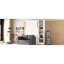 Lit simple avec tablettes, blanc, pour une chambre à coucher confortable, atmosphère, tablettes, ambiance élégante - touche élégante-558841748