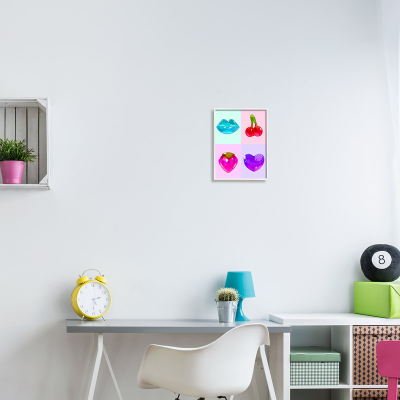 «Varied Gummy Candies», impression encadrée sur bois, H 14 po x l 11 po x P 1,5 po