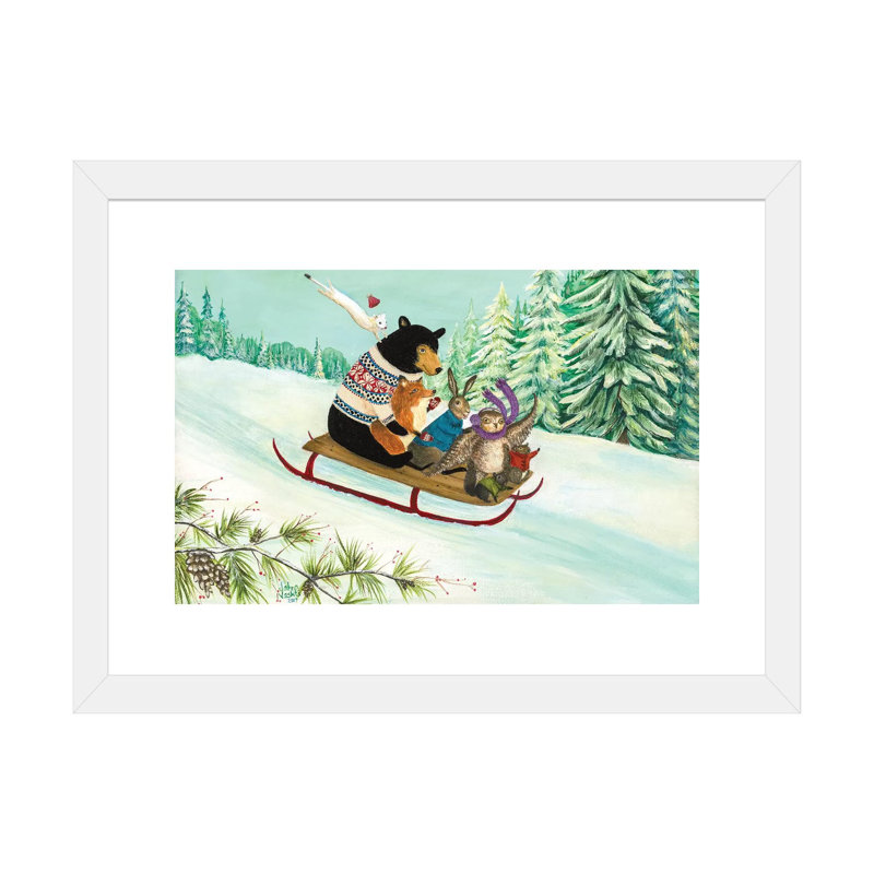 "A wintry Tantivy" par Jahn Vashti, reproduction d’art, Blanc, H 16 po x l 24 po x P 1 po, Papier encadré blanc