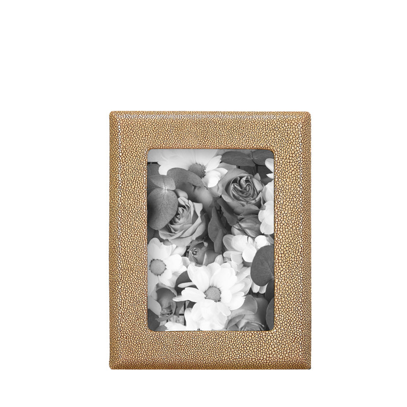 Leather Picture Frame, Stone, 5" W x 7" H
