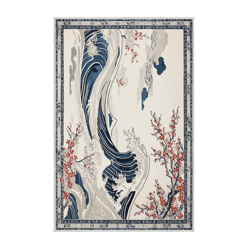 Moonlit Bloom Rug, Rectangle 8' x 12'
