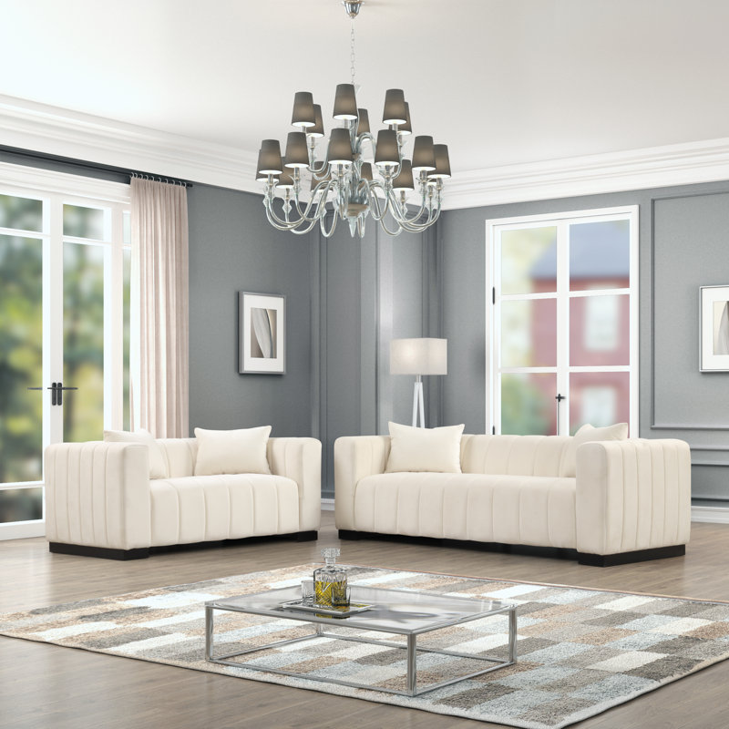 Avrah 2-Piece Velvet Living Room Set | Stylish & Comfy