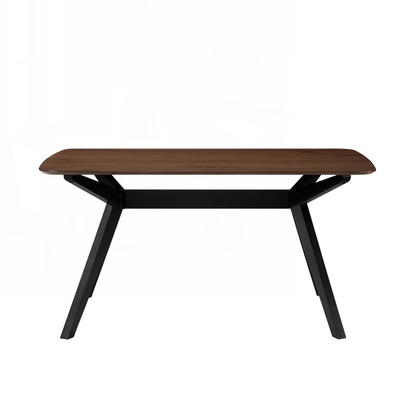 Wood Dining Table ,Walnut+Black