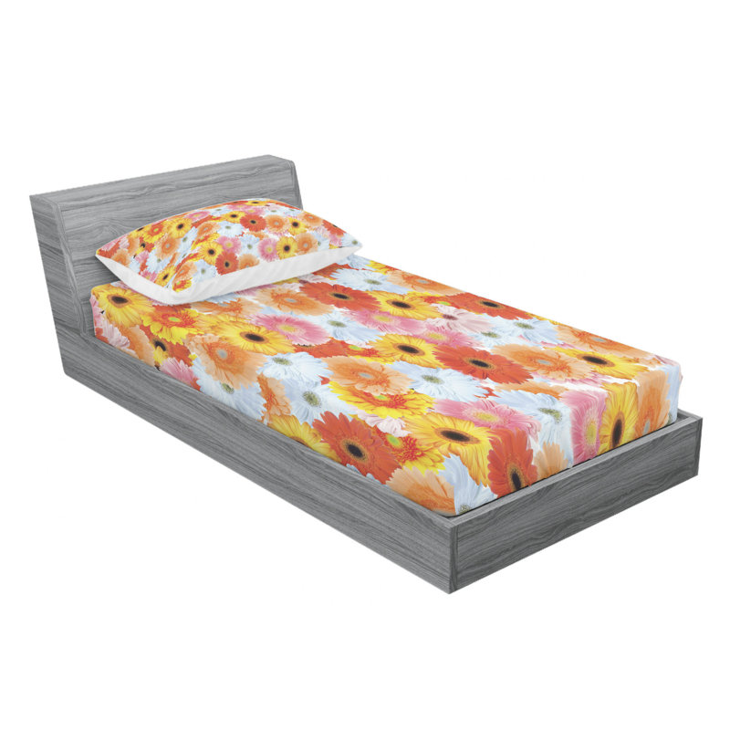 Ensemble de draps Gerber Daisy, Ensemble de draps pour lit simple avec un drap-hou