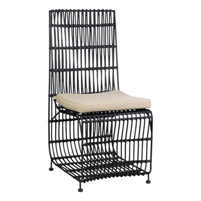 Chaise d'appoint à dossier en lattes