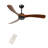 72 Inch Wood Ceiling Fan No Light With Remote Control