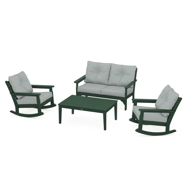 Ensemble de chaises berçantes 4 pièces Vineyard, Spa, Vert
