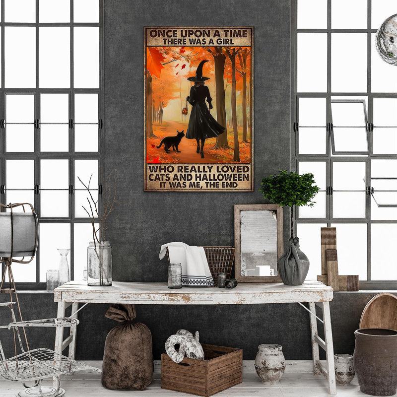 Impression sur toile, "A Girl Who Really Lown Cats And Halloween", H 36 po x l 24 po x P 1,25 po