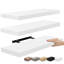 Tablette flottante en bois massif 3 pièces Makalani, blanc-757134634-757134637