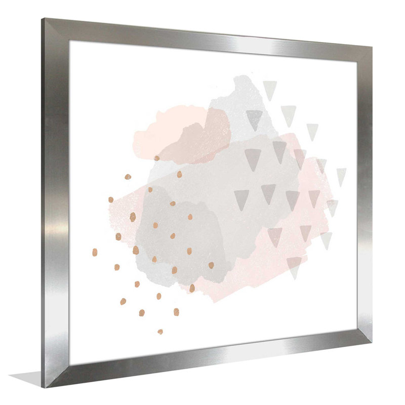 «Lovely Blush IV», reproduction de peinture à l'aquarelle, H 21,5 po x l 21,5 po x P 0,75 po, Encadrement argenté