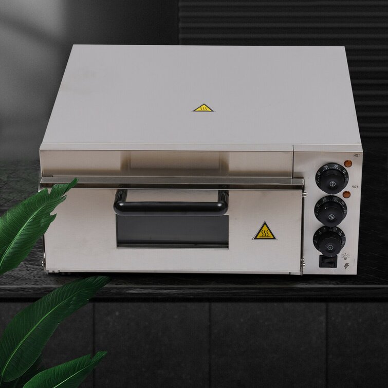 2000W Countertop Pizza Oven Electric Pizza Maker Stainless Steel Bake  Broiler US