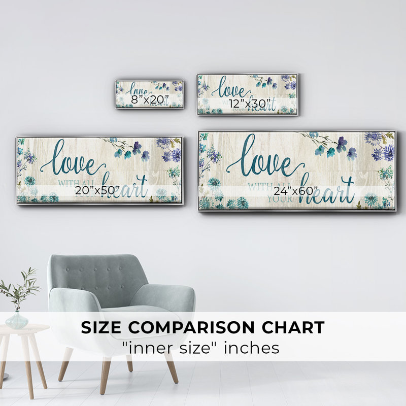 «Love With All Your Heart», toile encadrée