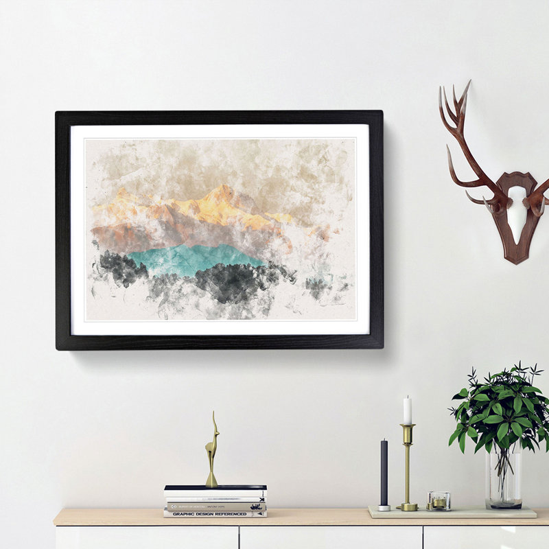 Mountains in Pokhara Nepal - Framed Print, Black Framed, 45cm H x 63cm W x 2cm D