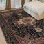 Hand-Knotted High-Quality Black and Rust Area Rug