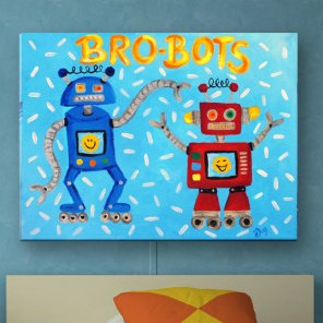 « brobots », reproduction de peinture à l’aquarelle