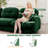 74" Modern Chenille Fabric Sofa with Tufted Back, Cloud-Like Comfort Cushions, and Elegant Armrests – Green-1476528217