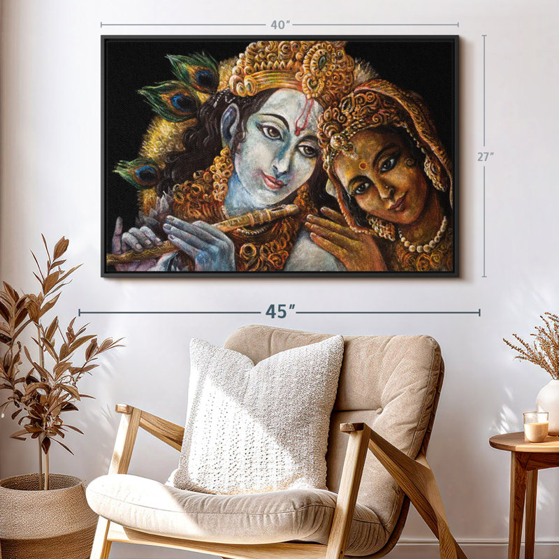«Beautiful Radha Krishna», H 40 po x l 27 po