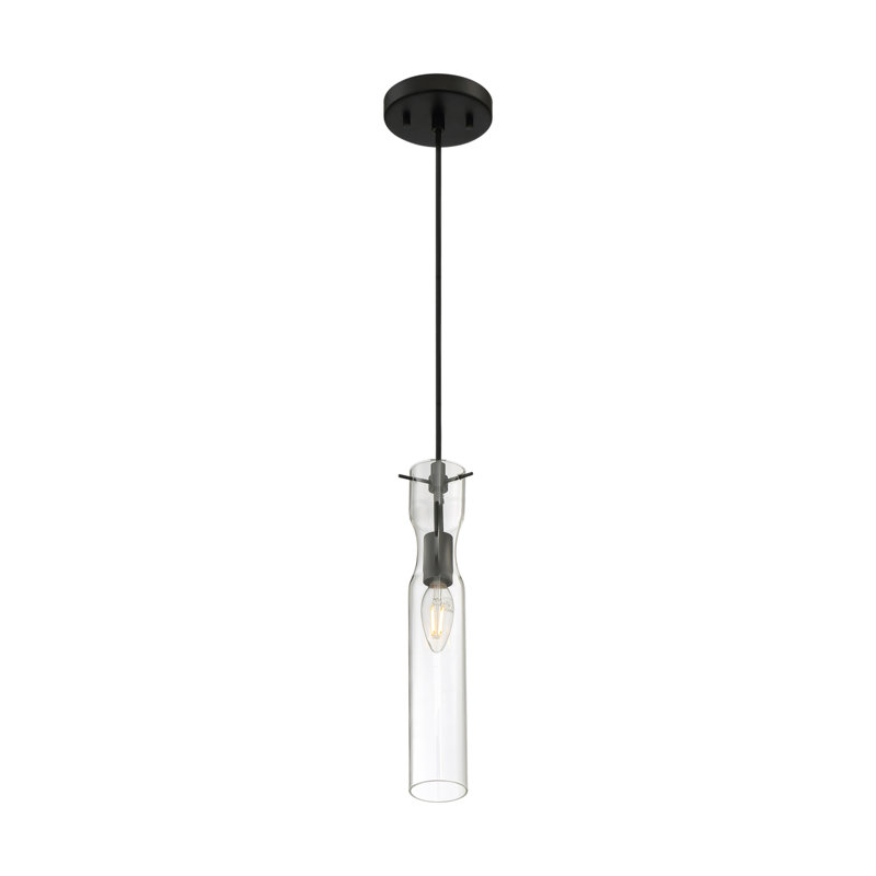 Luminaire suspendu à 1 lumière Cueto, Noir