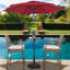 Tabouret de bar d'extérieur 30 po avec coussin Heshy-1258796446-1291861228