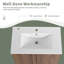 Meuble-lavabo mural 30 po avec lavabo en céramique et portes à fermeture en douceur, ébène brun-497071278