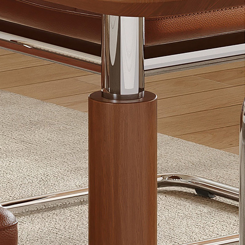 Table en bois massif Mid-Century, 29.5" H x 70.9" W x 31.5" D