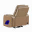 Fauteuil inclinable de style moderne Fortuner en bois et massage inclus - caramel
