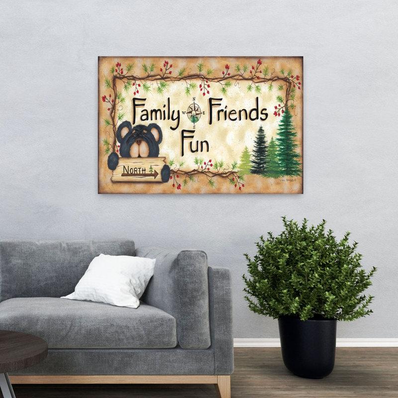 Family Friends Fun 1 Piece Wrapped Canvas Wall Art, 81.28cm H x 121.92cm W