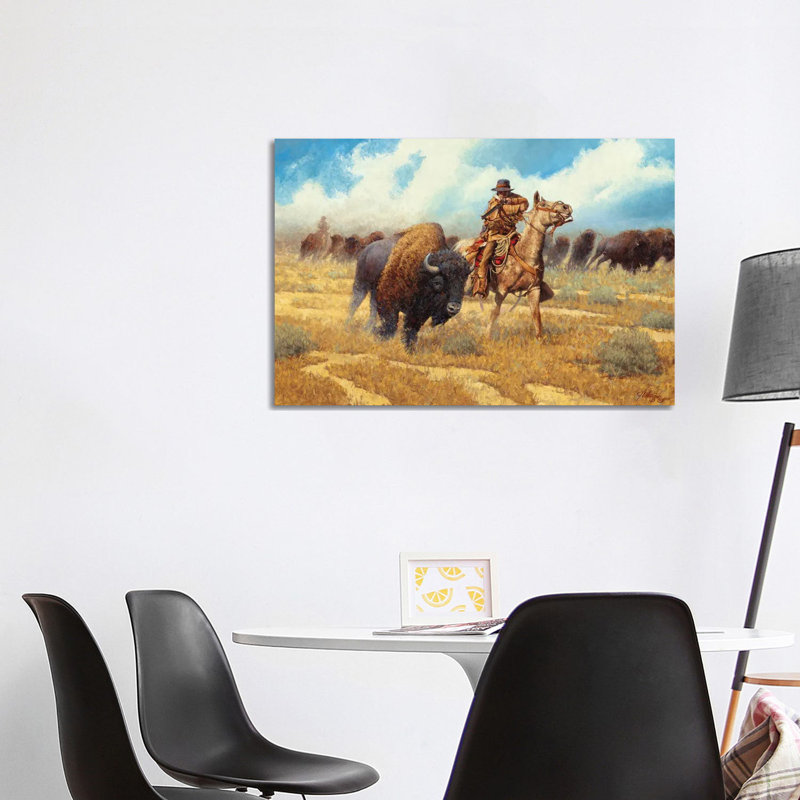 Buffalo Hunter by Joe Velazquez - Wrapped Canvas Print, 101.6 cm H x 66.04 cm W x 3.175 cm D