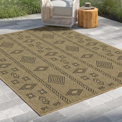 Tapis intérieur / extérieur en jute / noir Earth Earth_NTL1001