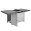 Table de foyer extensible rectangulaire en alliage d'aluminium pour rassemblements extérieurs et soirées douillettes