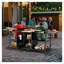 Chariot de barbecue extérieur double pour grandes cuisinières en céramique avec surface de préparation en acier inoxydable, noir et argent