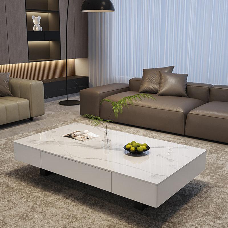 Table basse minimaliste de style italien, H 13,8 po x L 59 po x l 31,5 po