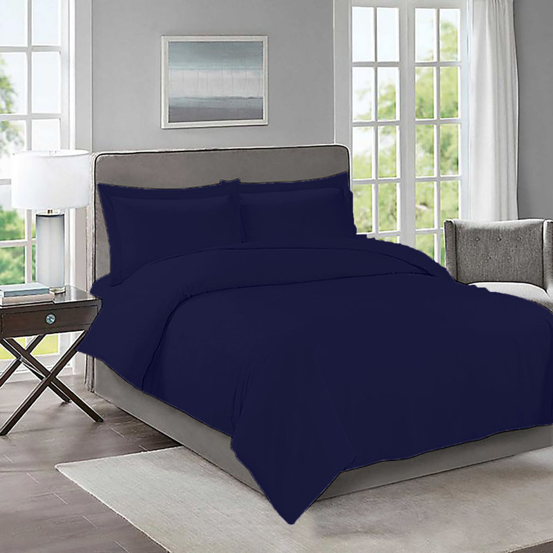 Ensemble de housse de couette réversible en microfibre de quatre articles, Housse de couette double et 2 taies décoratives