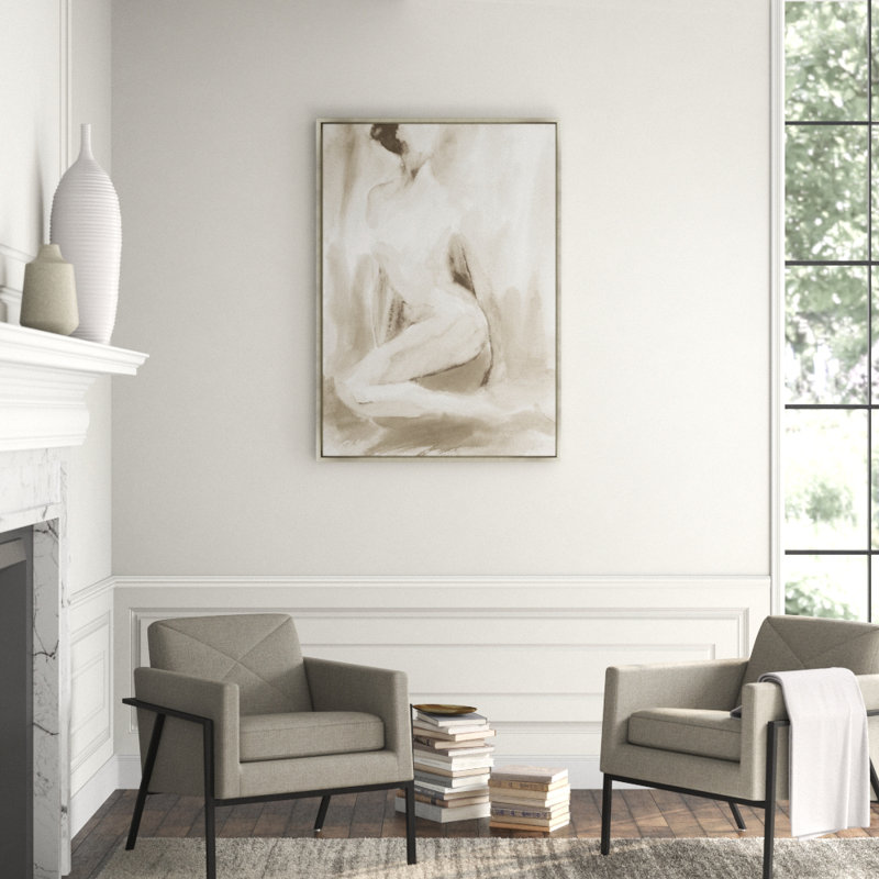 Delicate Moment Of Her III Print by Janice Sadler, 43.5" H x 31.5" W x 1.5" D, Glass Coat