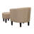 Anges Upholstered Barrel Chair with Ottoman-72831340