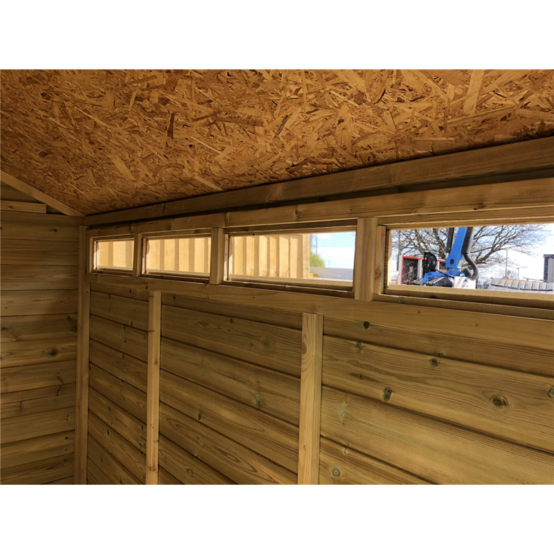 Calbert 6 ft. W x 8 ft. D Wood Tongue & Groove Reverse Apex Garden Shed