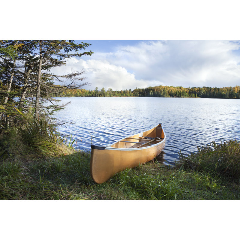 Canoe on Minnesota Lake par Willard - Photographie sur toile tendue, L 12 po x H 8 po