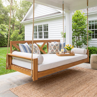 Peralta Teak Porch Swing Bed