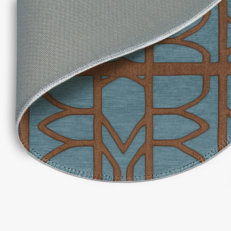 Tapis vert intérieur et extérieur Trellis, Rond 5 pi