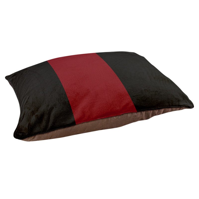 Coussin Ohio Football, Grand (l 40 po x P 30 po x H 6,5 po), Noir / grenat / noir