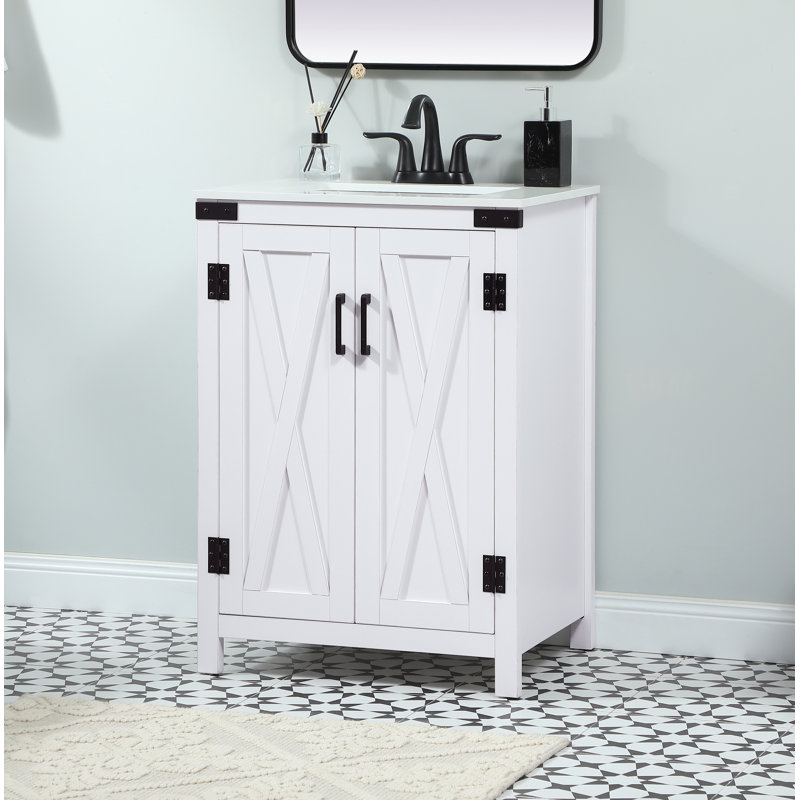 Ensemble de meuble-lavabo simple 24 po Slayton, Blanc