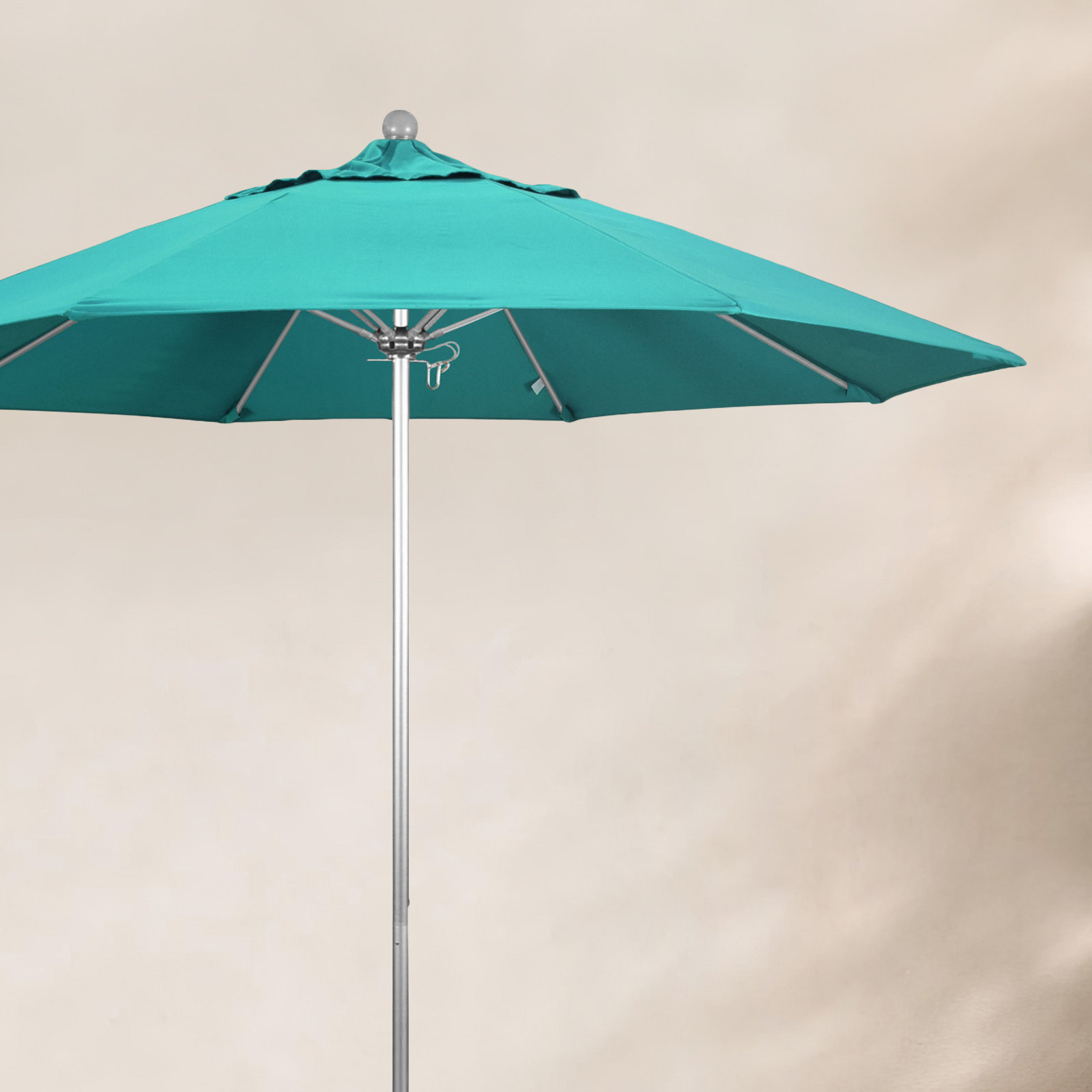 Maria 9' Sunbrella® Umbrella, Silver, Canvas Aruba Sunbrella® Canvas