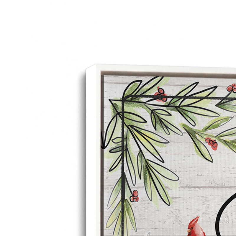 «Joy to the world» par Dogwood, L 12 po x H 8 po, Blanc, Toile avec cadre