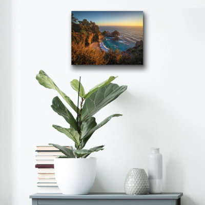  'Mcway Falls At Sunset' by Martin Podt Acrylic Glass Wall Art, 16" x 12"
