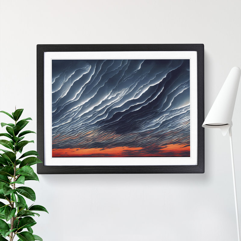 Storm Cloud Sunset - Framed Print, Black Framed, 34cm H x 46cm W x 2cm D