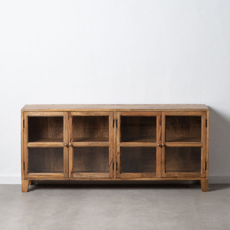 Suzan 406.4cm Solid Wood Sideboard, Natural