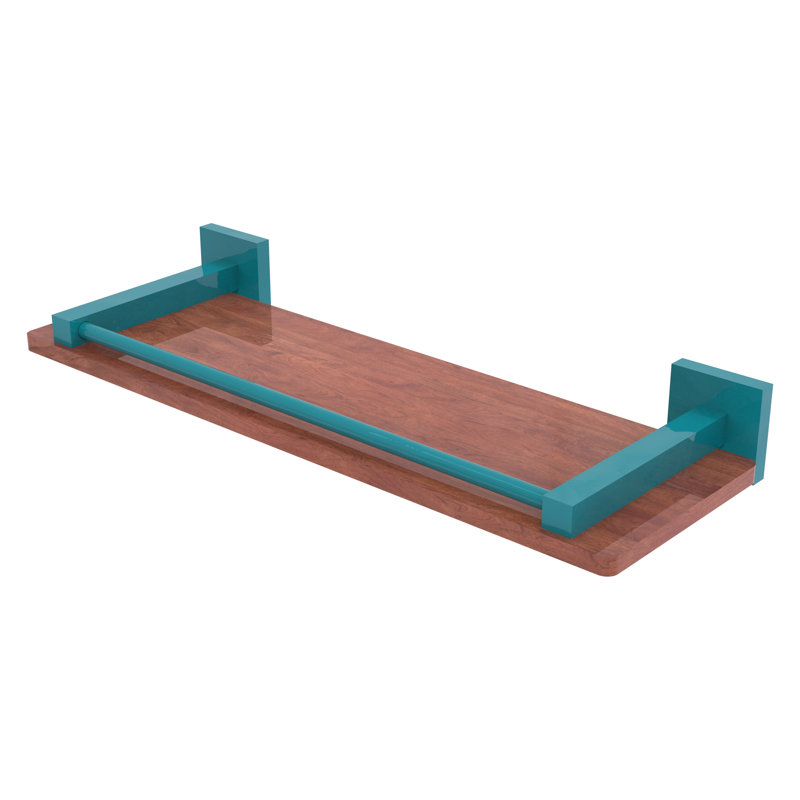 Tablette Montero de la collection Montero IPE, H 3 po x l 16 po x P 5 po, Bleu sarcelle Glokzin