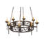 Lustre de roue de wagon de style bougie 8 lumières Taunton