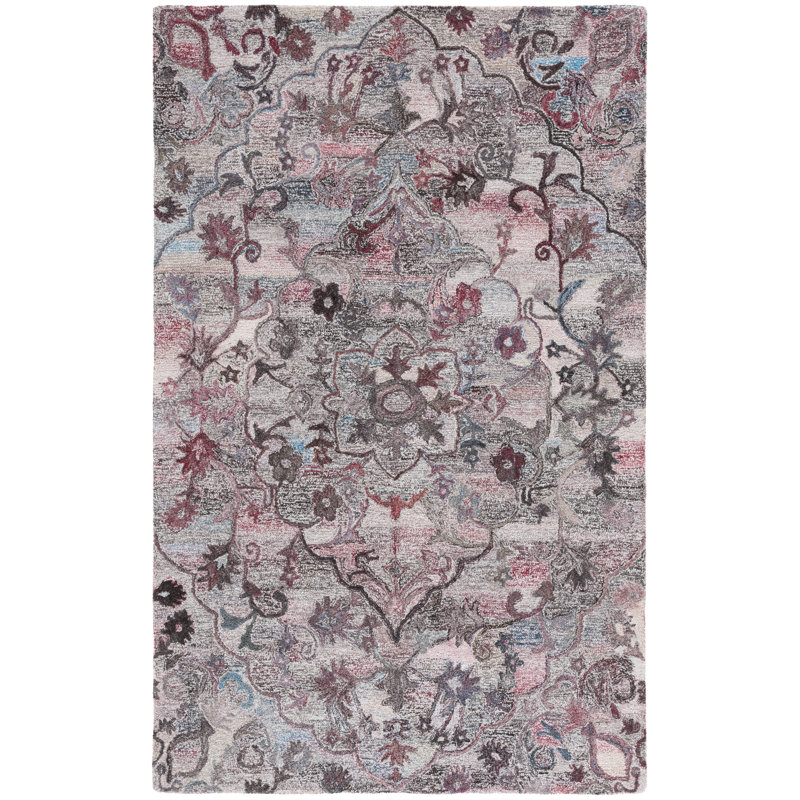 Frediano Tufted Performance Performance Floral Rug, Rectangle 5' x 8'