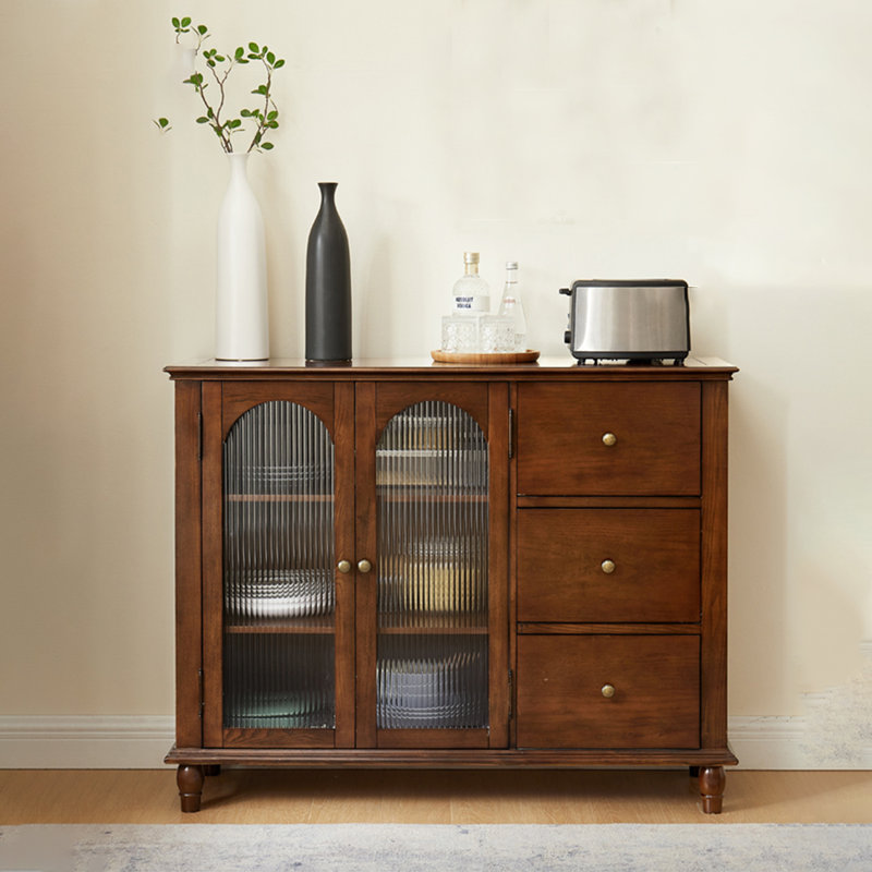 Modern solid wood multi-purpose accent cabinet